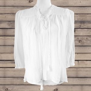 Denim & Supply Ralph Lauren  M White Semi Sheer